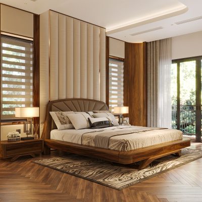 Giường ngủ gỗ óc chó G-M007