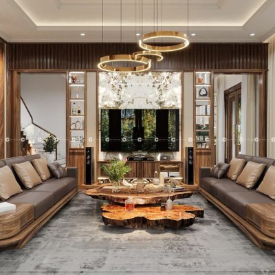 Sofa gỗ óc chó SF-M011