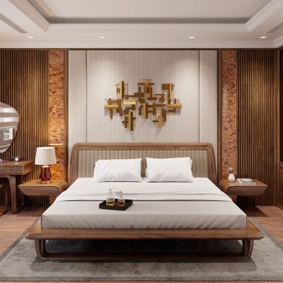 Giường ngủ gỗ óc chó G-M018