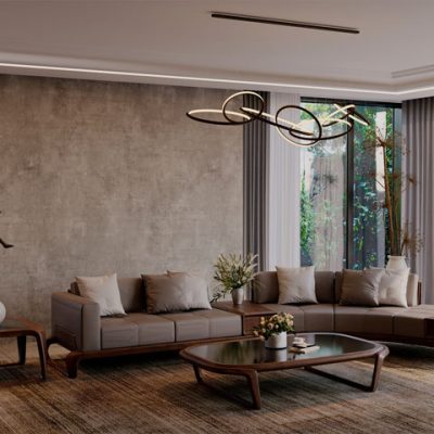 Sofa gỗ óc chó SF-M020