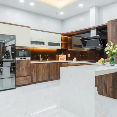 Tủ bếp gỗ óc chó TB-M023